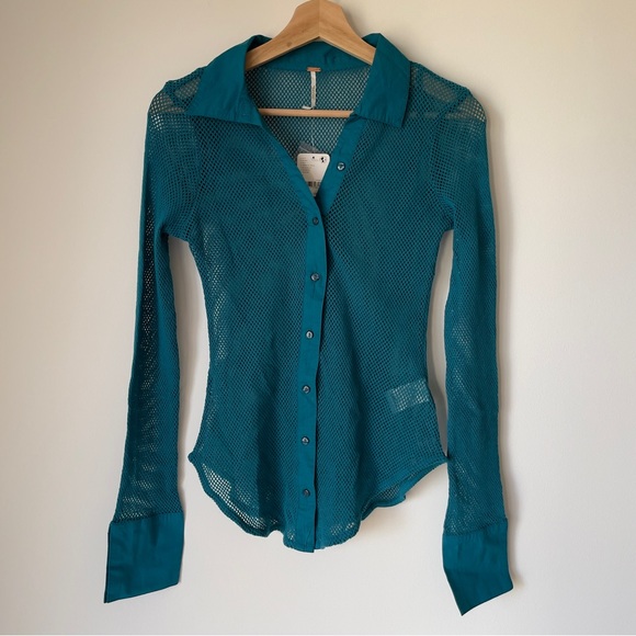 NEW Free People Siggi Button Down Shirt - Picture 5 of 12